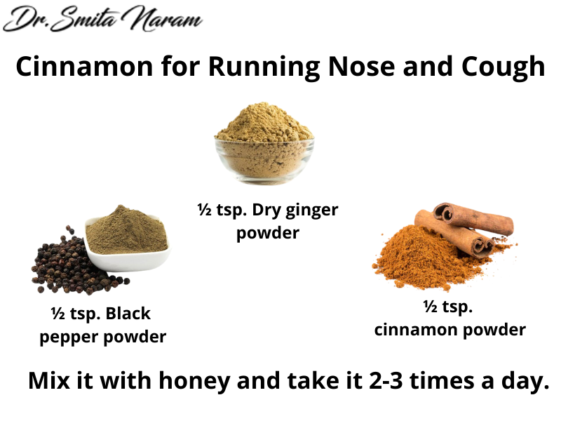 Cinnamon for running nose and cough